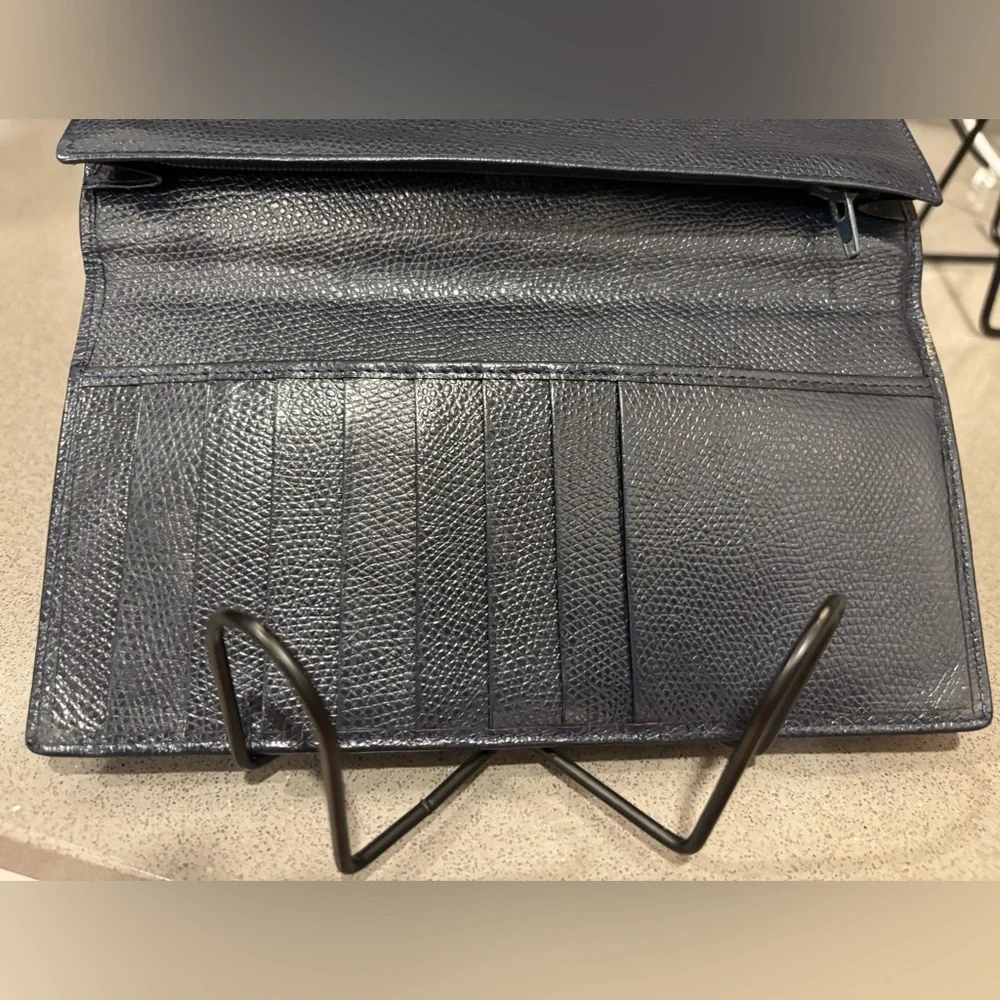 Dior Dark Blue Leather Wallet